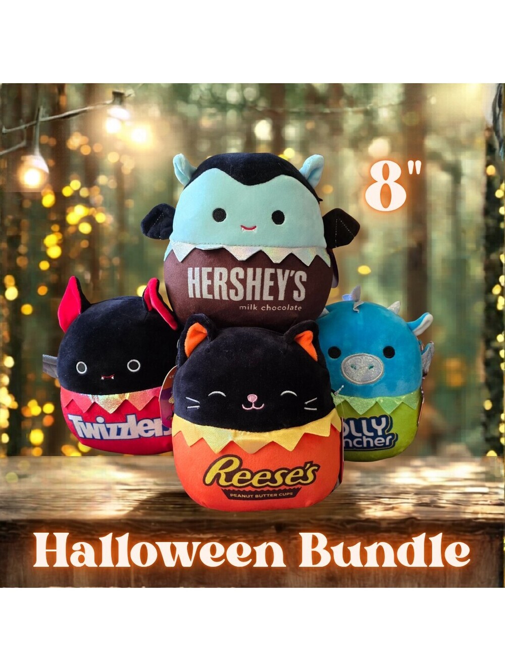 NWT Squishmallows Halloween Candy Bundle 8"